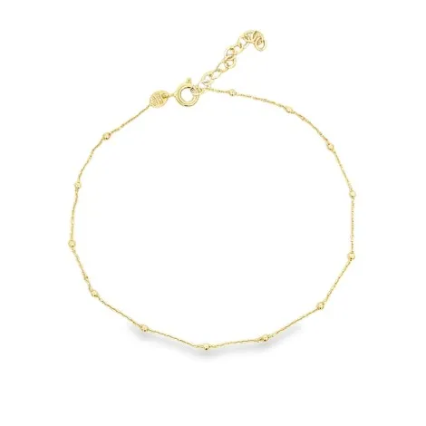 Cavigliera Con Sfere Argento Dorato