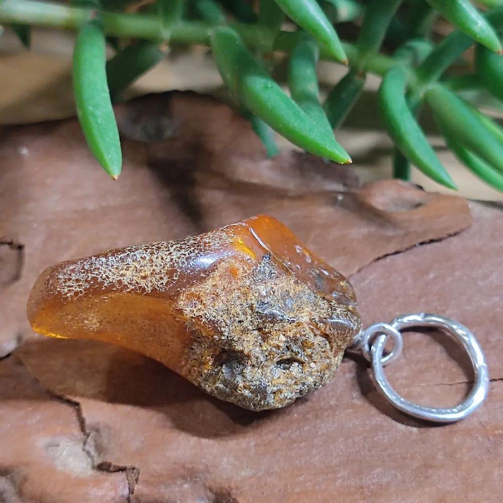 Handmade 925 Silver Pendant with Amber - JULIETTE