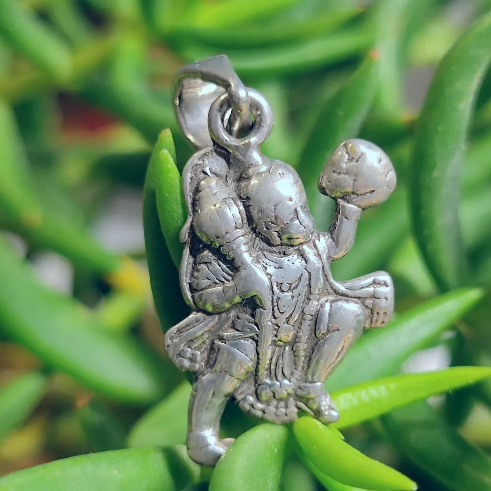 925 Silver Pendant with Hanuman Deity - MANBAZAR