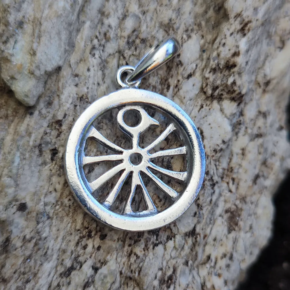 Ethnic pendant in 925 silver - KAMLA