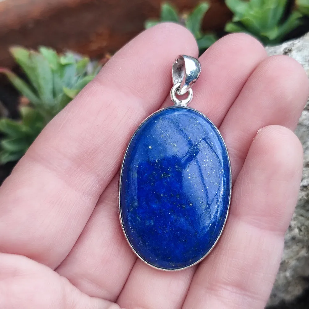 Ethnic pendant in 925 silver with stone - SORAON