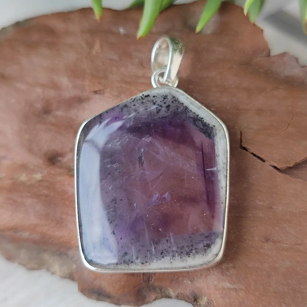 Ethnic pendant in 925 silver with stone - TIKILIPARA