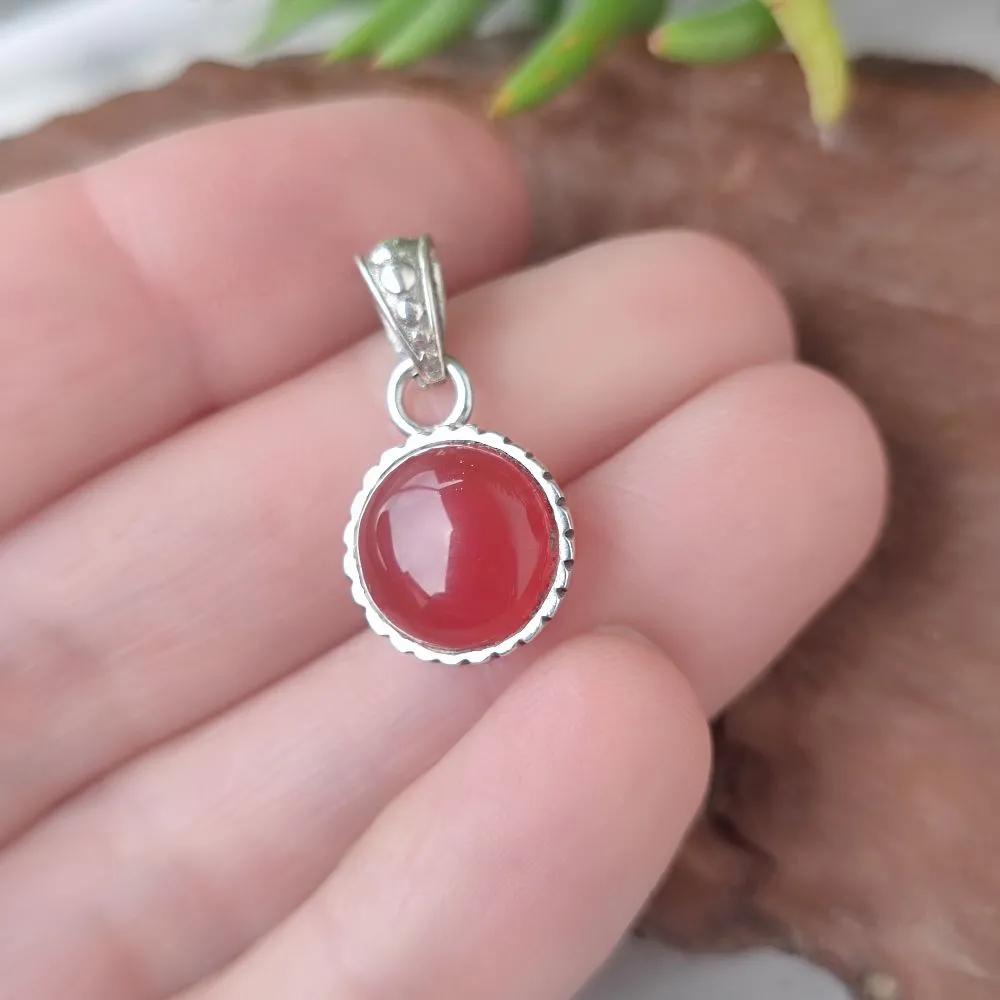 Ethnic pendant in 925 silver with stone - KULPI