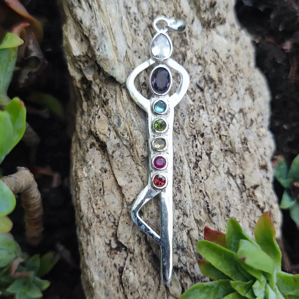 Ethnic pendant in 925 silver with chakra - ASALDARI