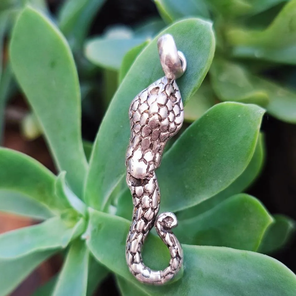 Ethnic pendant in 925 silver snake - KHAIMAL