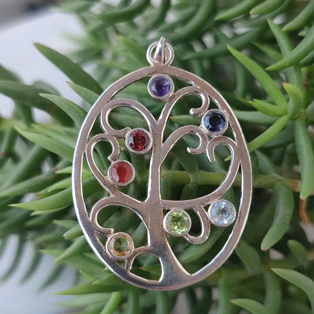 925 Silver Tree of Life Pendant Stone - AGHARMA