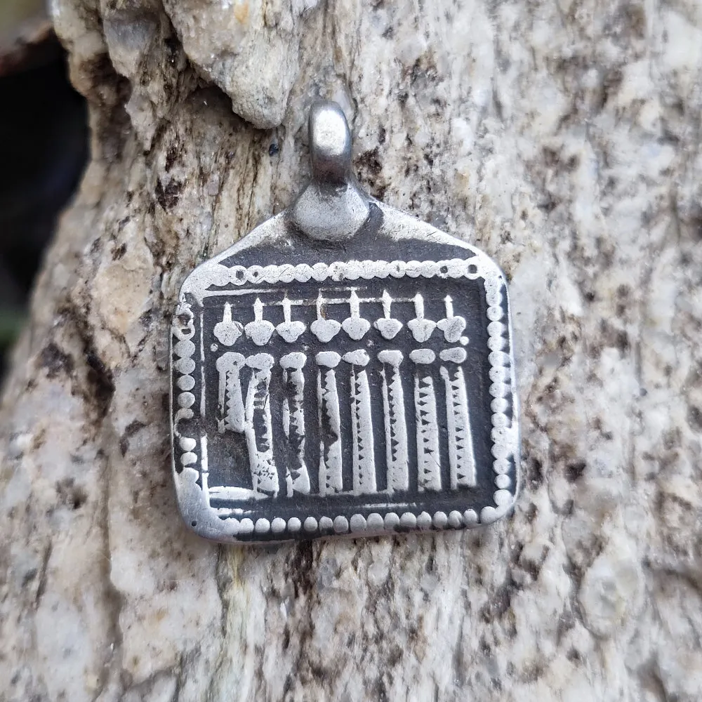 Antique Silver Pendant with Saptamatrika - CHARUWA