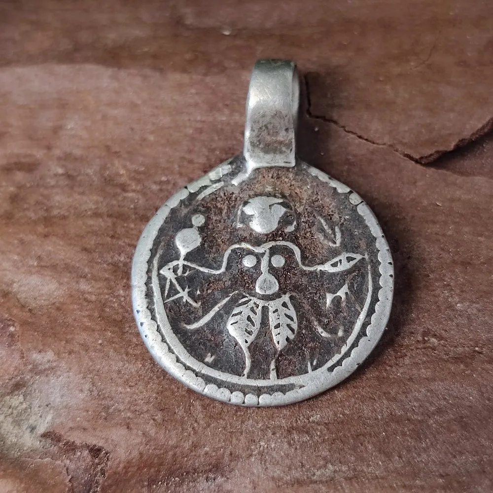 Antique Silver Pendant with Shiva Deity - UKWA