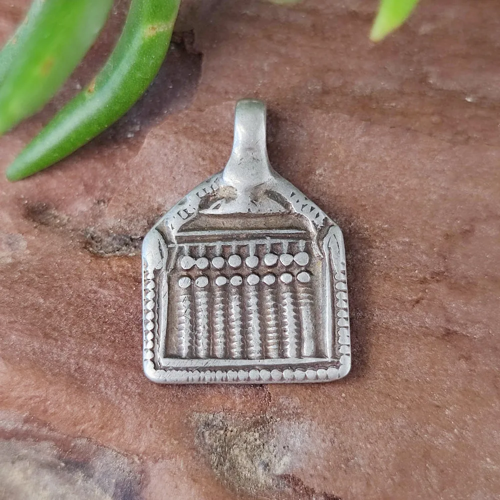 Antique Silver Pendant with Saptamatrika - BUJARI