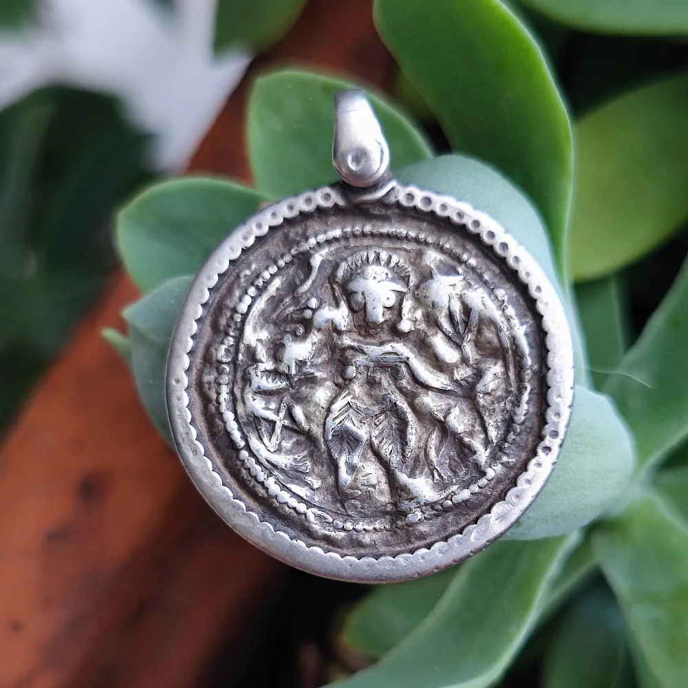 Antique Silver Shiva Deity Pendant - KAMLHA