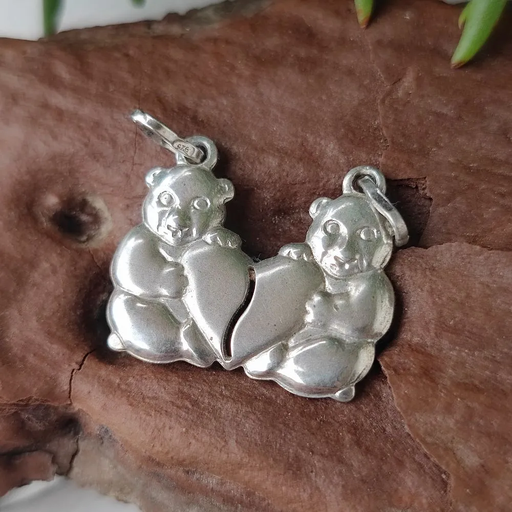 Best friends pendant in 925 silver - BEARS