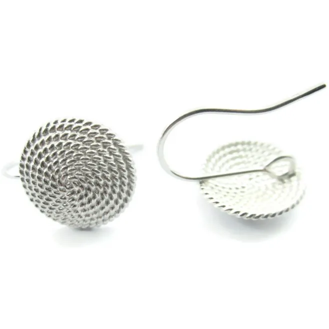 1 paio di basi orecchino la corbula sarda in filigrana d'argento 925 rodiato