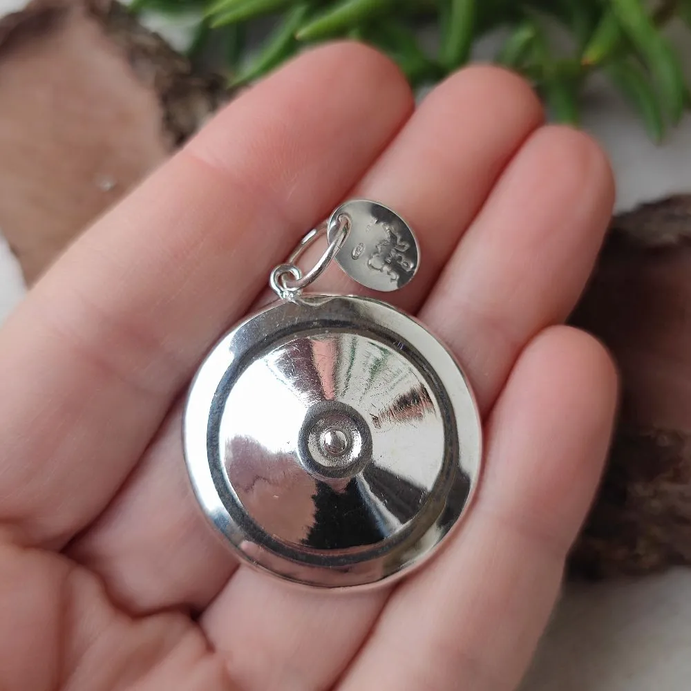 Vintage Fiat 500 Wheel Cover Pendant in Silver - TURIN
