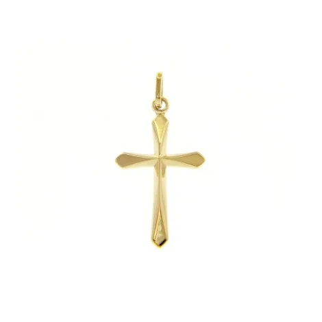 Ciondolo Croce Fantasia Oro Giallo 9Kt