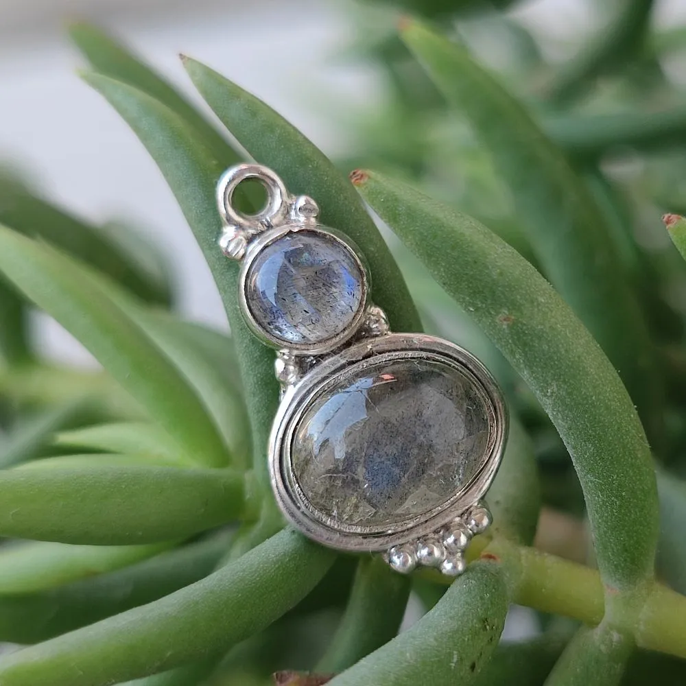 Ethnic pendant in 925 silver stone - ARSALI