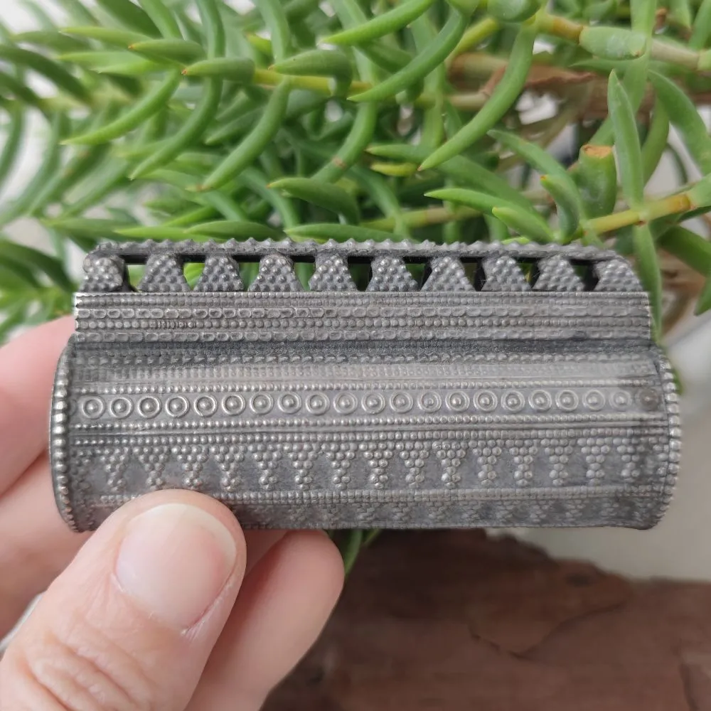 Ethnic pendant antique silver - KISINDA