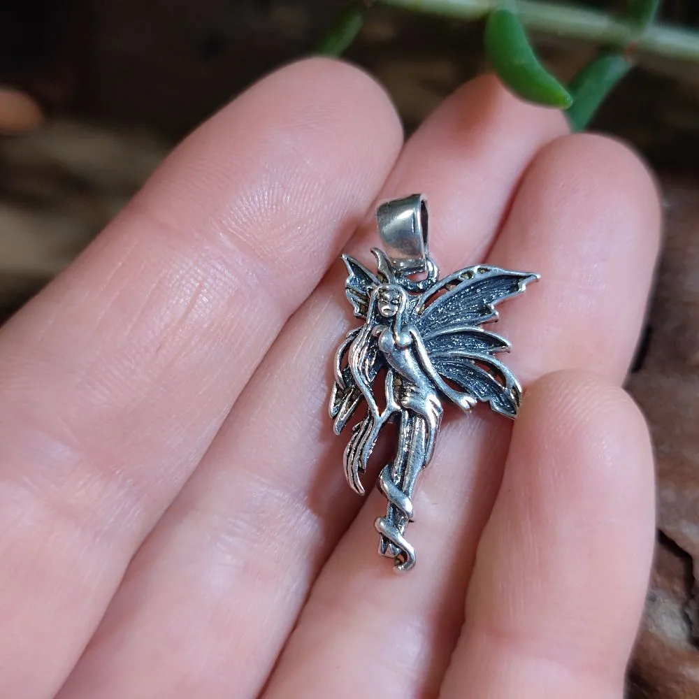 925 Silver Fairy Pendant - MORRIGAN