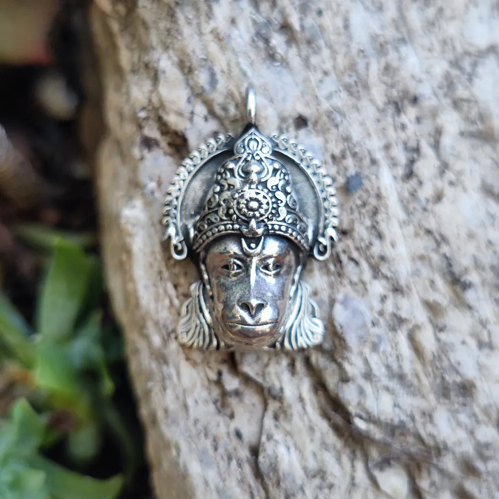 Ethnic Pendant in 925 Silver Hanuman - HAMUDILA