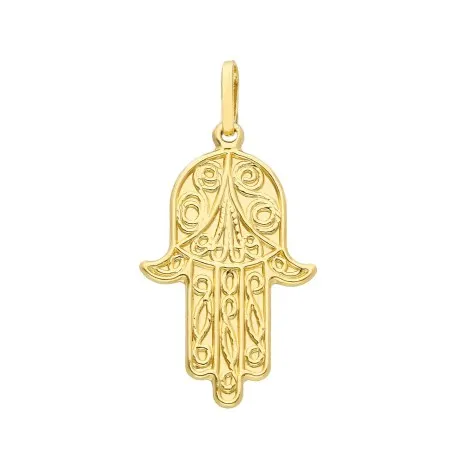 Ciondolo Mano Di Fatima Oro Giallo 18kt Massiccio