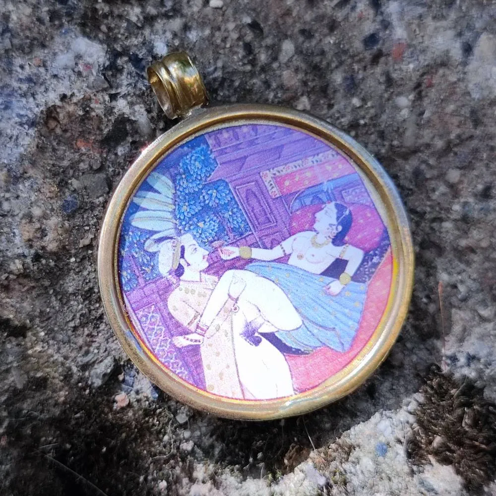 Ciondolo indiano in ottone Kāma Sūtra - JABALAPUR