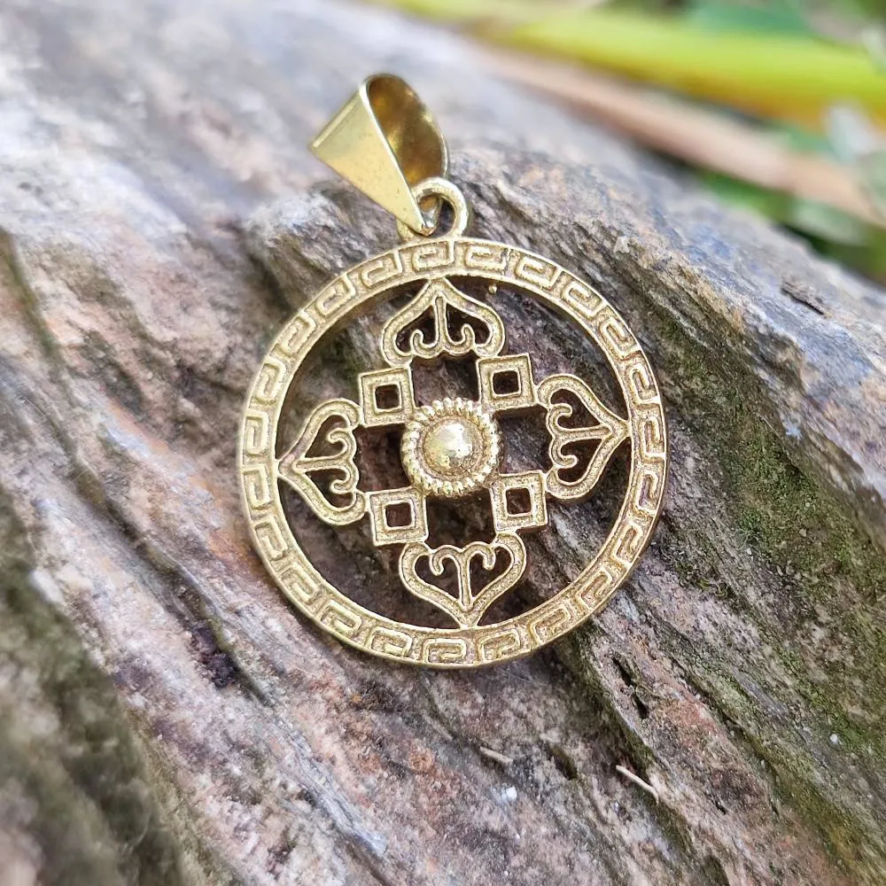 Ciondolo indiano in ottone Mandala