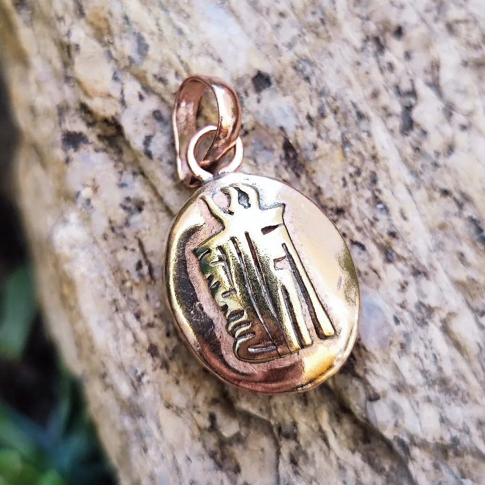 Handcrafted copper pendant - KALACHAKRA GHAO