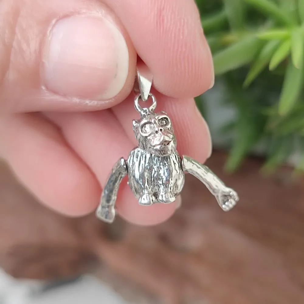 925 Silver Monkey Pendant - MONKEY