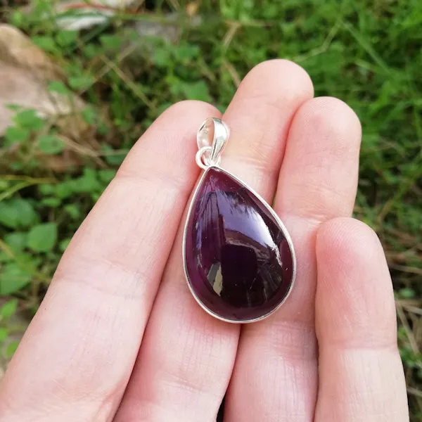 Ciondolo TANUSHRI con AMETISTA  in argento 925 Ciondolo artigianale