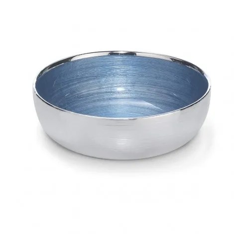 Ciotola Dogale Colore Azzurro 22 cm Collezione Argento Vetro Di Murano Fenice