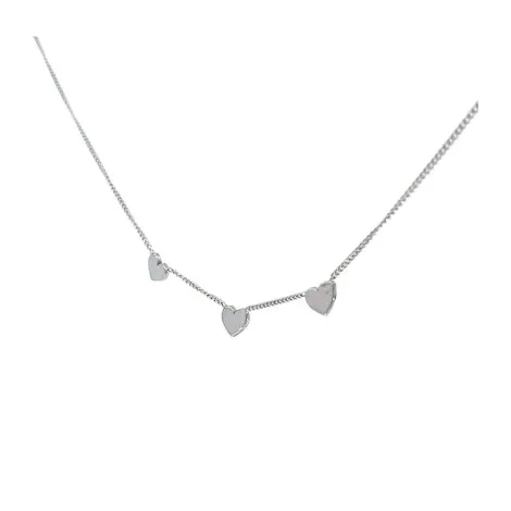 Collana Argento con tre Cuori passanti