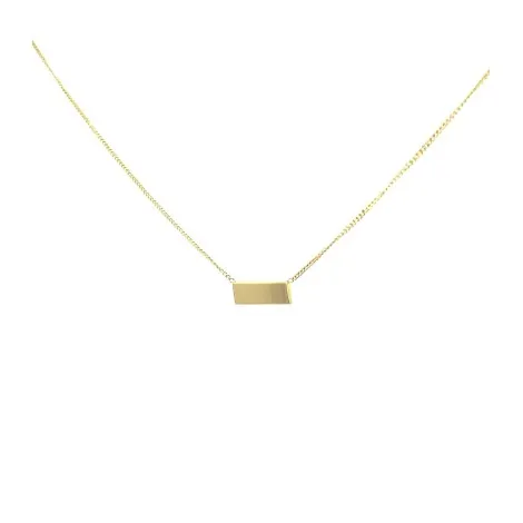 Collana Argento Dorato con targa