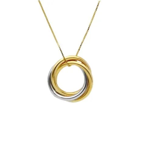 Collana Centrale Oro Bianco e Oro Giallo