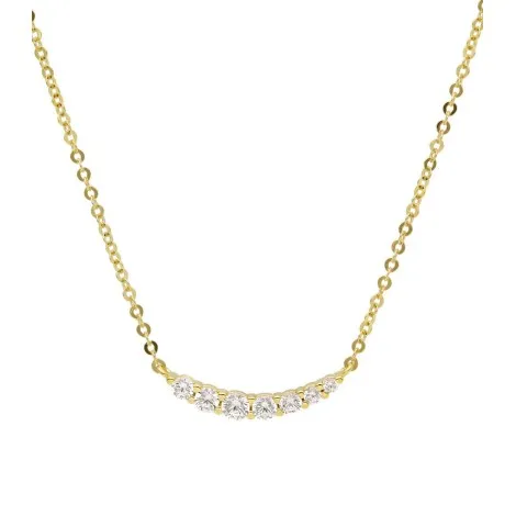 Collana Centrale Oro Giallo 9kt con Zirconi