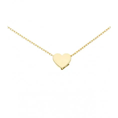 Collana Cuore Centrale Oro Giallo 18kt