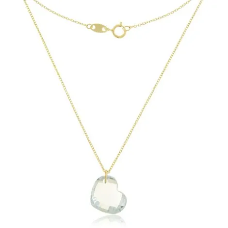 Collana Cuore Oro Giallo Topazio 9V/9GAG53110