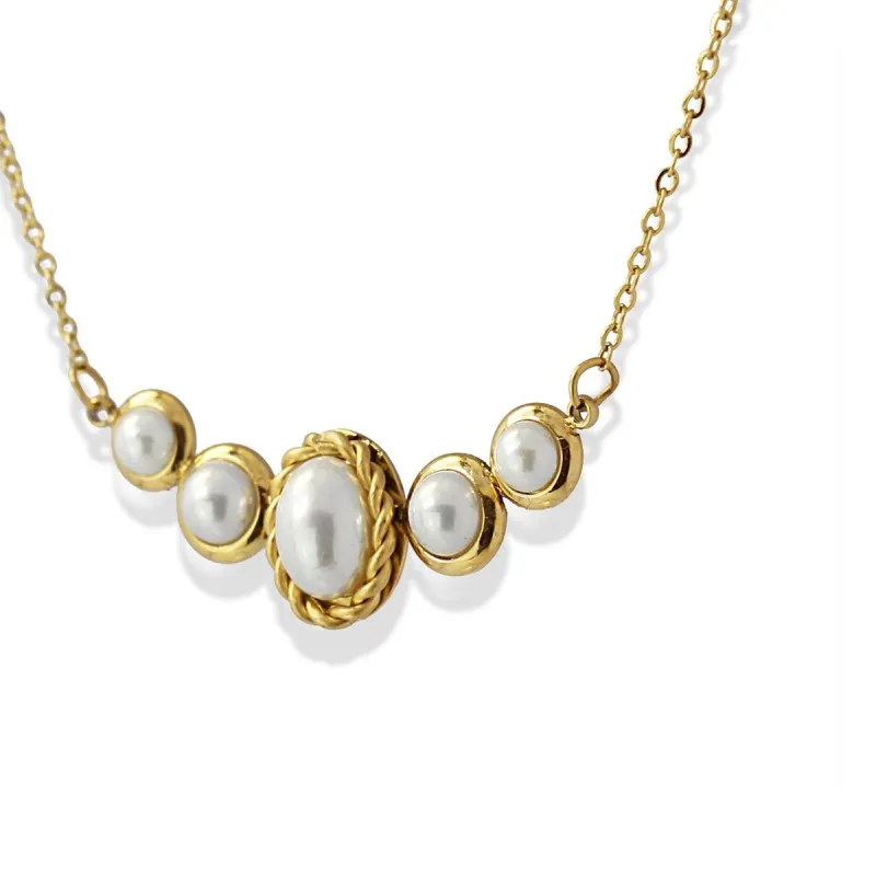 Collana Donna Anartxy Stone & Pearl Cinque Perle