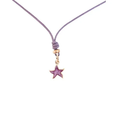 Collana Dodo Stella Viola Cordino Lilla