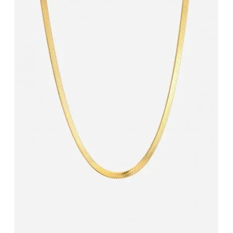 Collana Essentials Catena Piatta Argento Dorato