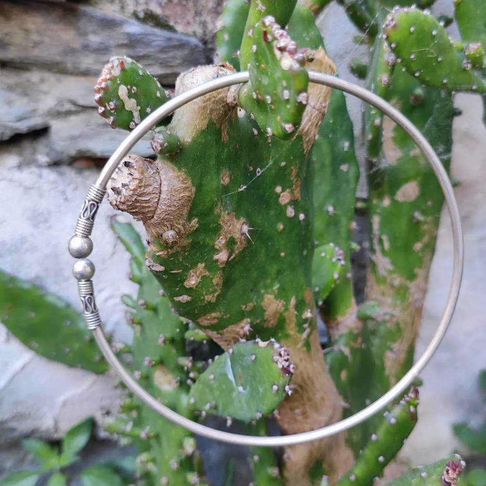 Rigid ethnic NECKLACE in 925 silver - DIVATEKA