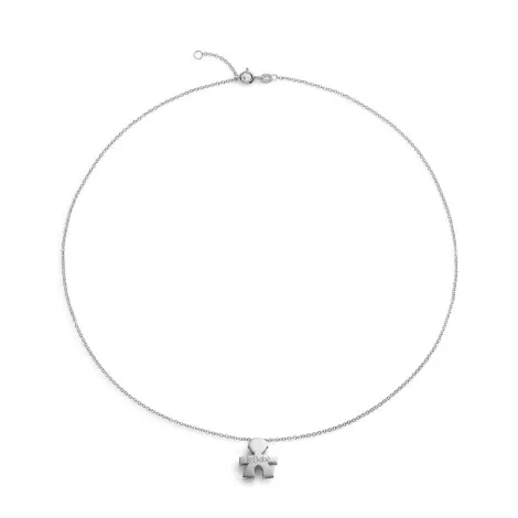 Collana Le Bebé I Tesorini Oro Bianco 18kt Sagoma Bimbo LBB902