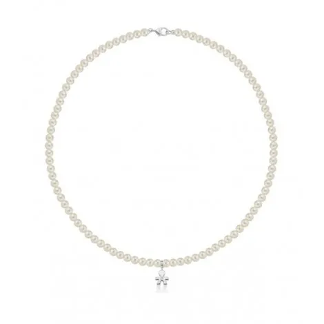 Collana Le Bebè Sagoma Bimbo Le Perle Oro Bianco Diamante LBB800