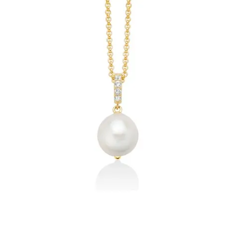 Collana Miluna Argento Dorato e Perla PCL6538G