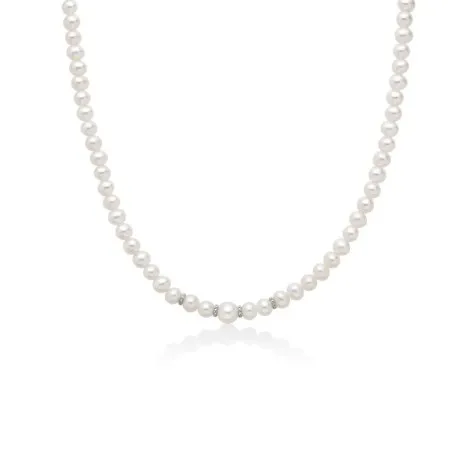 Collana Miluna Oro Bianco 18kt e Filo Di Perle PCL6558