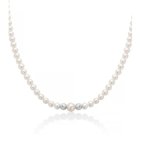 Collana Miluna Oro Bianco 9kt e Filo Di Perle PCL6456BX