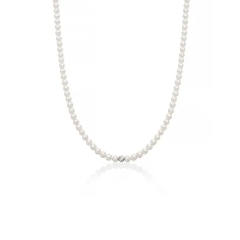 Collana Miluna Oro Bianco 9kt e Filo Di Perle PCL6535BX