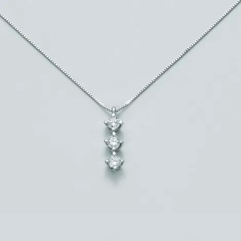 Collana Miluna Trilogy Oro Bianco 18kt Diamanti 0,33ct  CLD3962-033G7