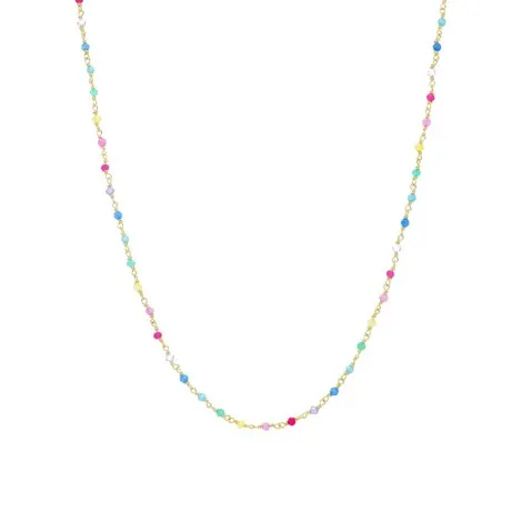 Collana Mini Pietre Colorate Oro Giallo 9kt