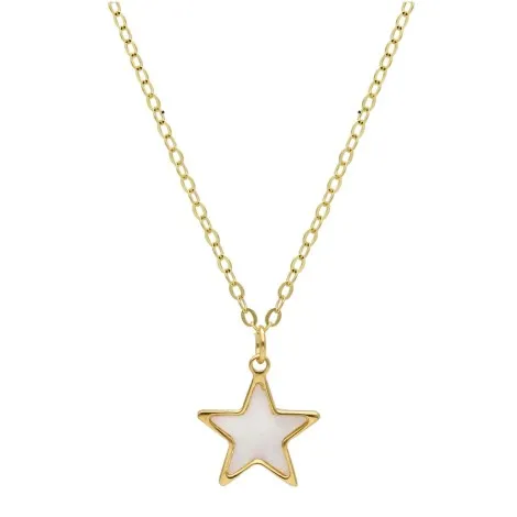 Collana Mini Stella Oro Giallo 9Kt Madreperla