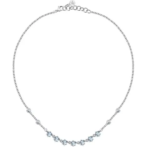 Collana Morellato Collezione Colori Acciaio Cristalli Azzurri
