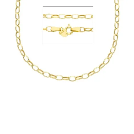 Collana Rolò Larga Oro Giallo 9kt